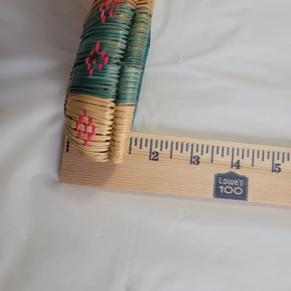 Woven Trinket Jewlery Baskets 2 Small Vintage Handmade
